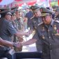 Upacara HUT Damkar Ke-100, Satpol PP Ke-69 dan Satlinmas Ke-57 Tahun 2019 Tingkat Provinsi Jawa Barat yang dipusatkan di lapangan Sempur, Kota Bogor, Selasa (26/03).