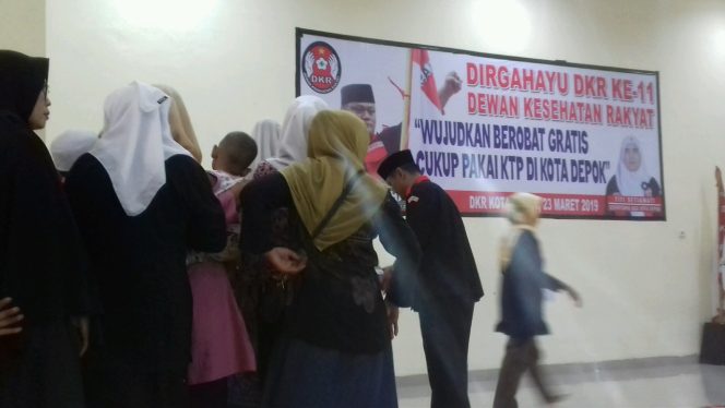 
					HUT DKR ke-11 di Balai Rakyat Depok Utara, Kecamatan Beji pada Sabtu (23/3).