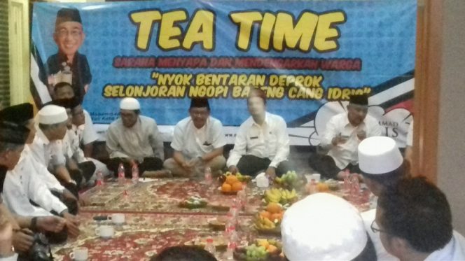 
					Tea Time bersama Wali Kota Depok, Mohammad Idris. (FOTO : Aji Hendro/Harian Sederhana)