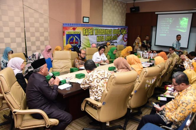 
					Rapat Koordinasi Gugus Tugas Kota Layak Anak dalam persiapan Penilaian Kota Layak Anak tahun 2019 di Ruang Bougenvil, Gedung Setda Kota Depok, Kamis (27/6/2019).