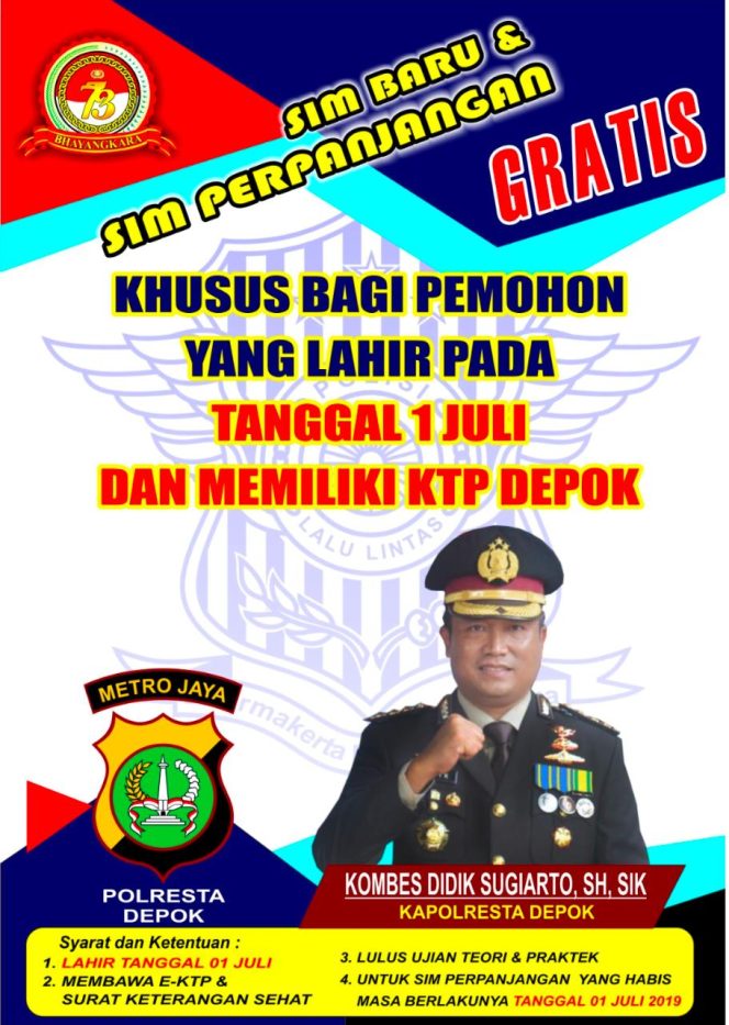 
					Lahir 1 Juli Bisa Dapat SIM Gratis