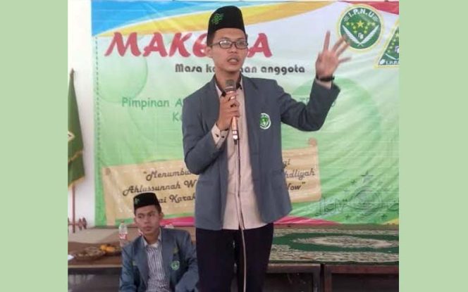 
					Ketua Pimpinan Cabang Ikatan Pelajar Nahdlatul Ulama (PC IPNU) Kota Depok Syahru Robbiul Awwal.