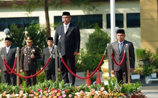 
					Upacara Hari Kesaktian Pancasila, di Balai Kota Depok, Margonda, Selasa (01/10).