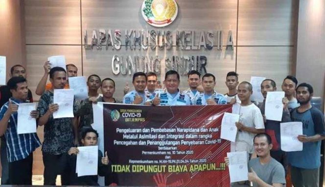 
					Sebanyak 13 orang warga binaan pemasyarakatan (WBP) Lapas Khusus Kelas IIA Gunung Sindur mendapatkan asimilasi rumah.