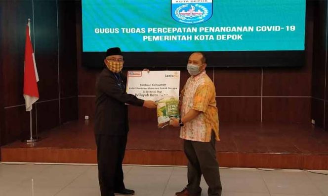 
					Pemkot Depok Tampung Bantuan Beras dari Alfamart 