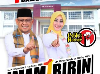 Pasangan calon wali kota dan wakil wali kota Imam Budi Hartono dan Ririn Farabi Arafiq siap bangun balai latihan kerja tiap kecamatan di Depok.